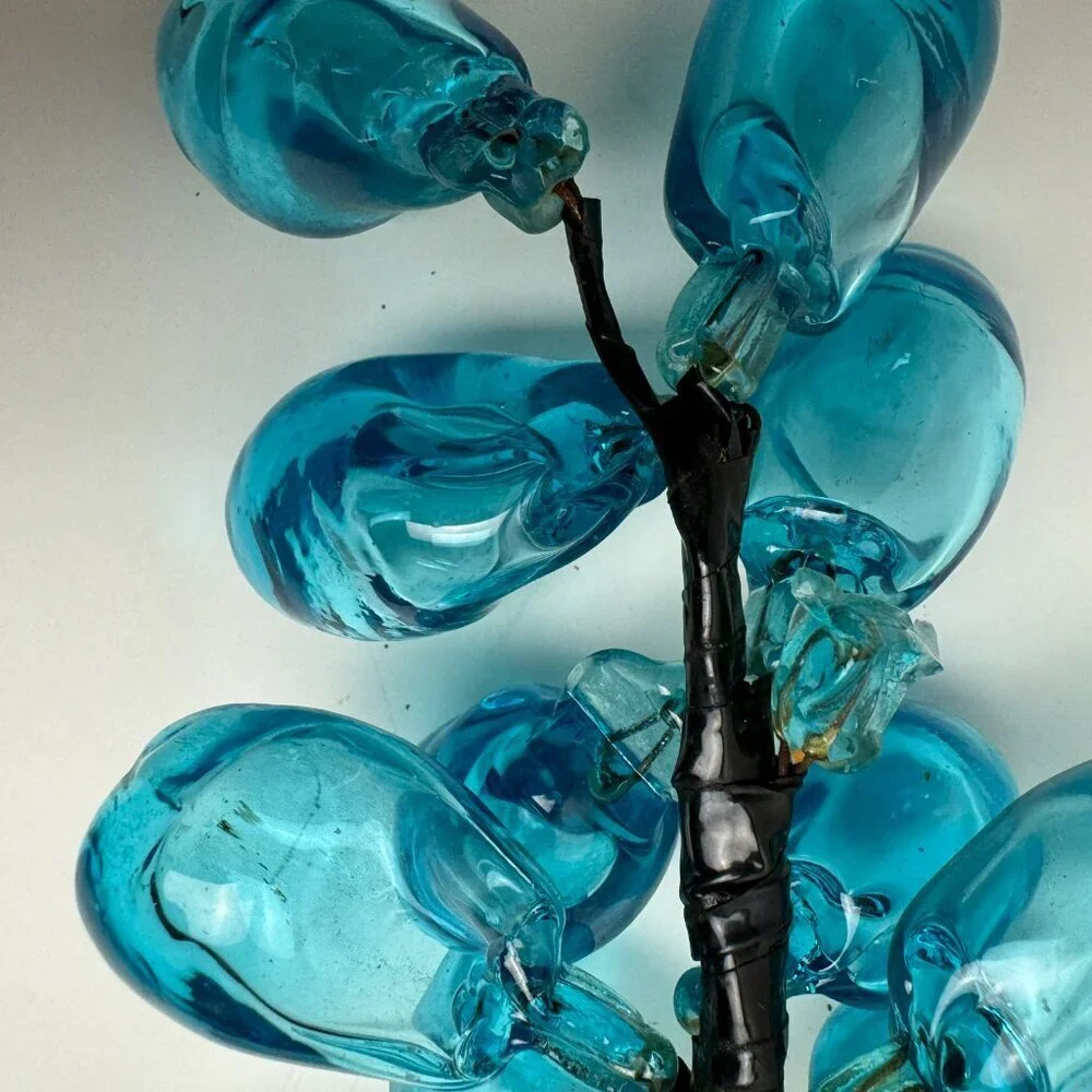 RARE Vintage ART Blue Glass 